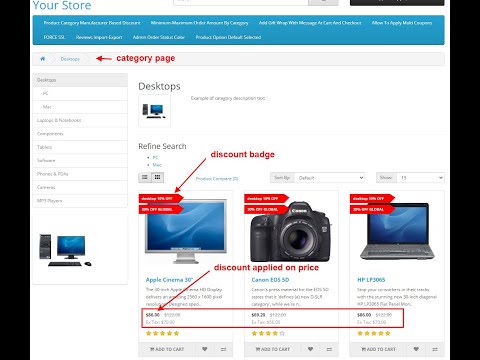 Product Category Manufacturer Based Discount - OpencartTools