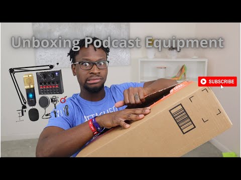 Unboxing New $50 Podcast Equipment from Amazon l Best Podcast Set Up for Under $100 l POD