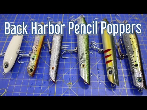 Back Harbor Pencil Poppers for Striped Bass and Bluefish