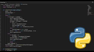 Program Konversi Desimal Ke Biner Oktal Hexadesimal dengan Python