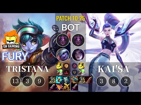 SN Fury Tristana vs Kai'Sa Bot - KR Patch 10.25