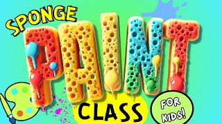 Sponge Painting for Kids! Arts and Crafts Learning!