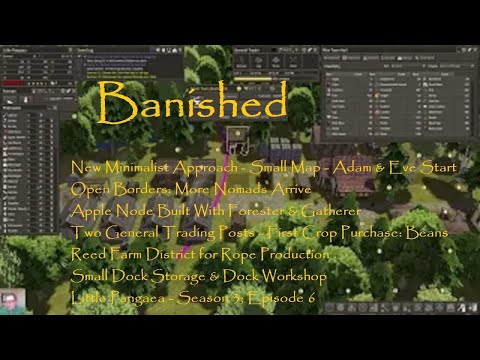 Banished (CC) Megamod S3E6: More Nomads Arrive, Apple Node Built, 2 More Trading Posts, Reed Farms