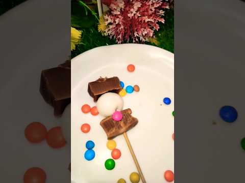 Trolli eye gummy ball#creamy chocolate fudge#popsical#viral#asmr #short#haleema'skitchen