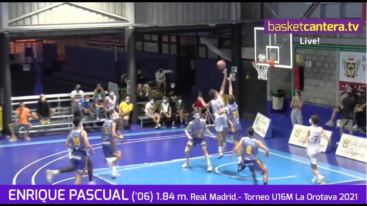 ENRIQUE PASCUAL ('06) 1.84 m. Real Madrid. Torneo Internacional U16M La Orotava 21 #BasketCantera.TV