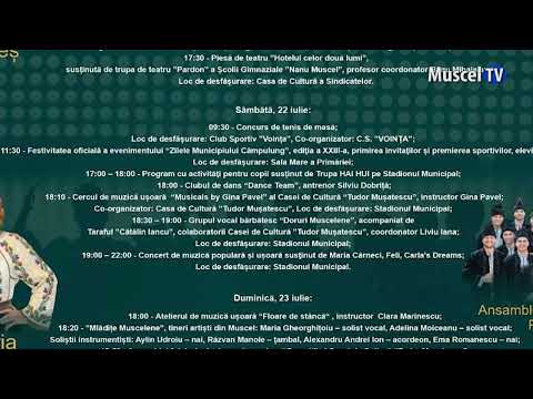 Jurnal MUSCEL TV 14.07.2023 Puține activități sportive de Zilele Câmpulungului  2023