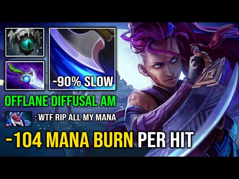 WTF -104 Mana Burn Per Hit | NEW Offlane Anti Mage Insane Mana Break +90% Move Slow Dota 2