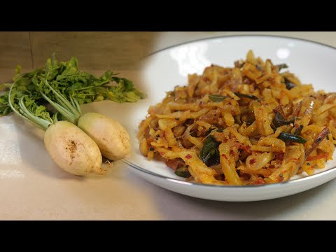 මෙහෙම හැදුවොත් කන්න අකමැති අය හැමදාම කනවා | Stir Fry Radish Recipe  | Rabu Recipe | Rabu thel dala