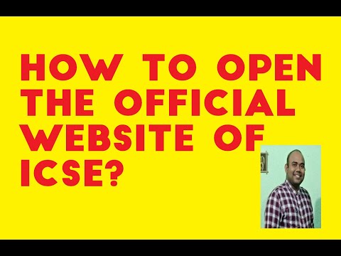 How to open official website of ICSE?