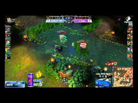 Samsung Galaxy Blue VS CJ Entus Frost - Game 1 -OGN Champions Spring 2014 Quarterfinals