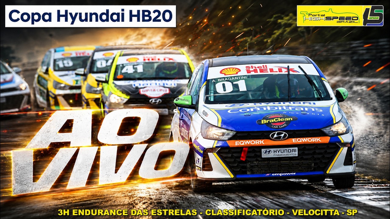 🔴 COPA HYUNDAI HB20 | Classificatório | Endurance das Estrelas | Mogi Guacú (SP) | Ao Vivo