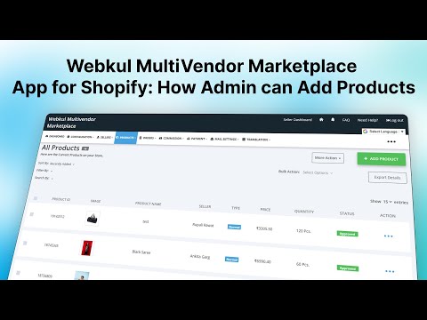 Webkul MultiVendor Marketplace App for Shopify: How Admin can Add Products