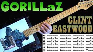 Gorillaz Clint Eastwood Guitar Lesson / Guitar Tabs / Guitar Tutorial / Guitar Chords / Guitar Cover