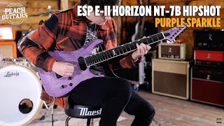 Video thumbnail for No Talking...Just Tones | ESP E-II Horizon NT-7B Hipshot | Baritone - 7-String - Purple Sparkle by Peach Guitars