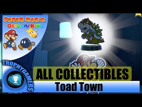 Paper Mario The Origami King - All Collectibles Toad Town -Toads, Holes, Treasures, Blocks Locations