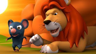 The Lion & Mouse 3D Animated Hindi Stories for