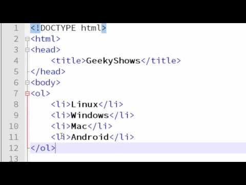 36 Ordered List in HTML Hindi