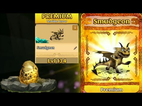 Smudgeon Max Level 134 - New Premium Terrible Terror - Dragons:Rise of Berk New Summer Update