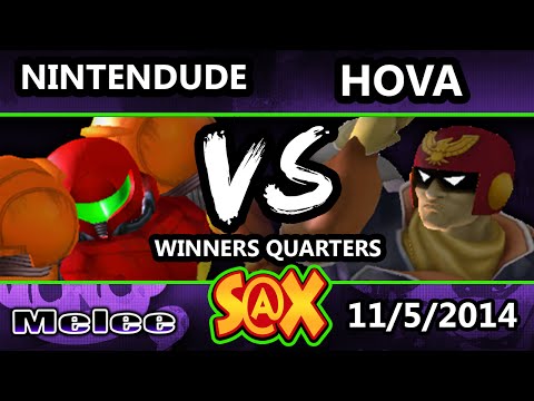 S@X - Hova (Captain Falcon) Vs. Apex | Nintendude (Samus) SSBM Winners Quarters - Melee