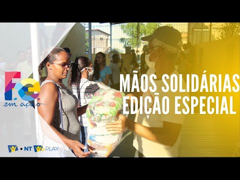 Mão solidárias entrega de cesta básica