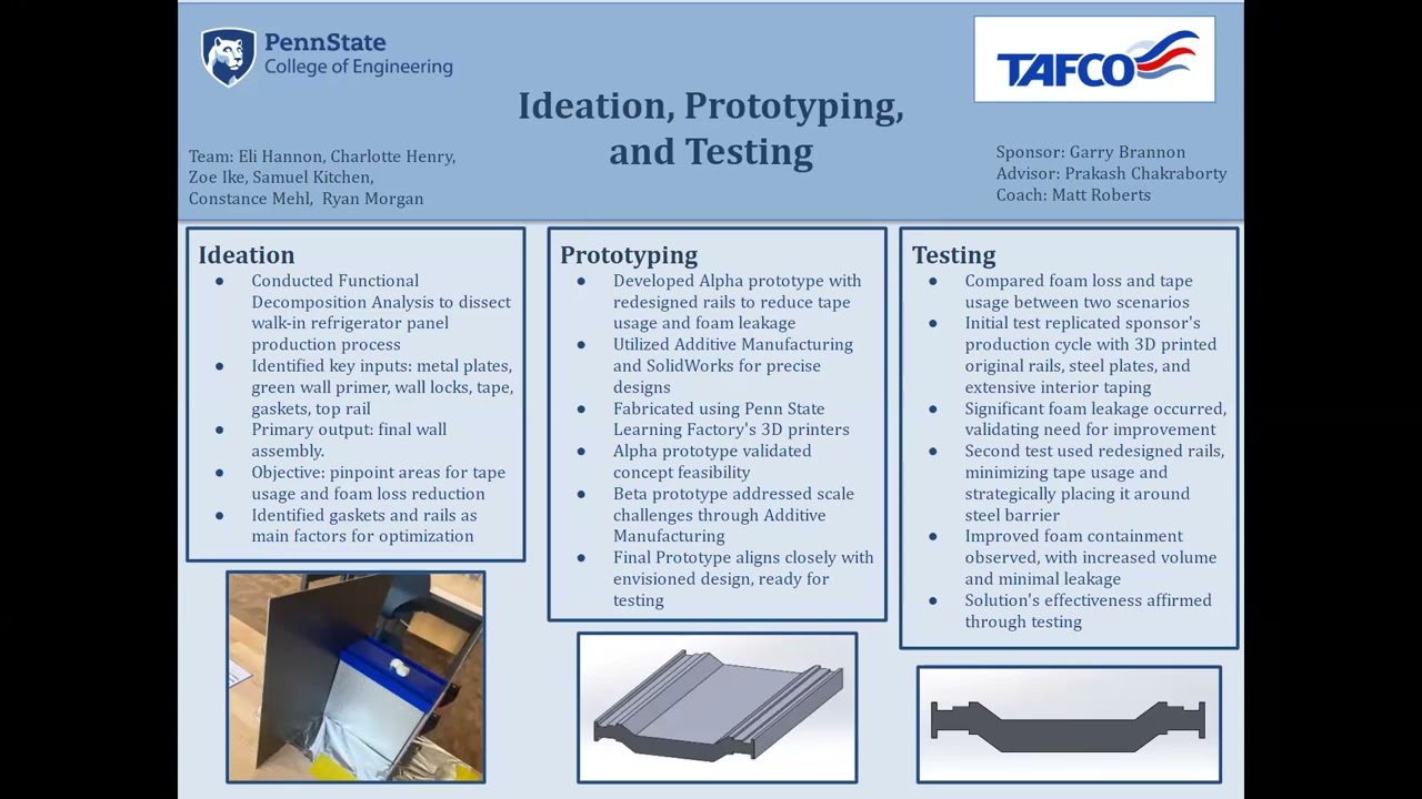 TAFCO - TMP Manufacturing Capstone Project Spring 2024 PSU