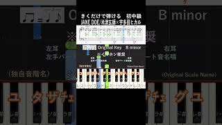 初中級#JANEDOE 原曲キー#きくだけで弾ける#米津玄師#short サビ#音感トレーニング#メロディ音名唱#piano#ピアノ初心者#簡単ピアノ#聴いて覚える楽譜#チェンソーマン#宇多田ヒカル