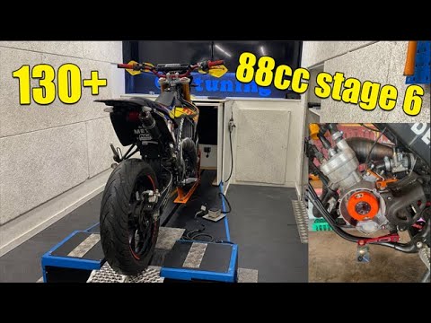 Rieju mrt 88cc stage 6 dyno test GT tuningen DK