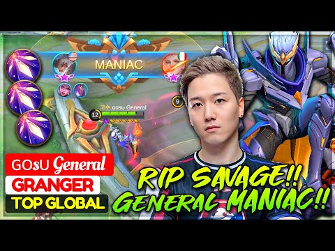 RIP SAVAGE!! General Granger MANIAC!! [ Former Top 1 Global Granger ] ɢᴏsᴜ General - Mobile Legends