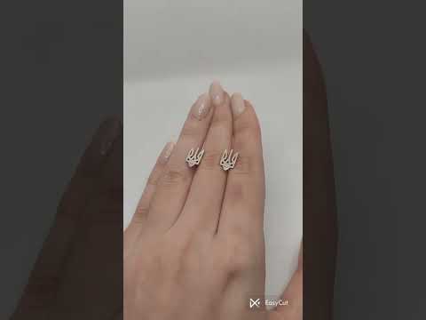 Подарок для девочки набор "Герб Украины" медзолото 18К серьги и подвеска на цепочке в коробочке - фото 3 - id-p1707585066