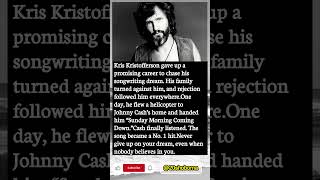 Kris Kristofferson Never Gave Up—Then Johnny Cash Changed His Life ❤️🎶 #Shorts