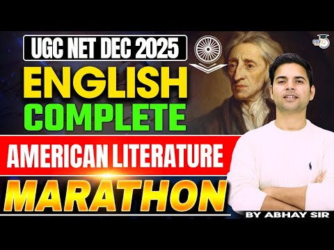 UGC NET DEC 2025 | UGC NET English American Literature Marathon | UGC NET English By Abhay Sir