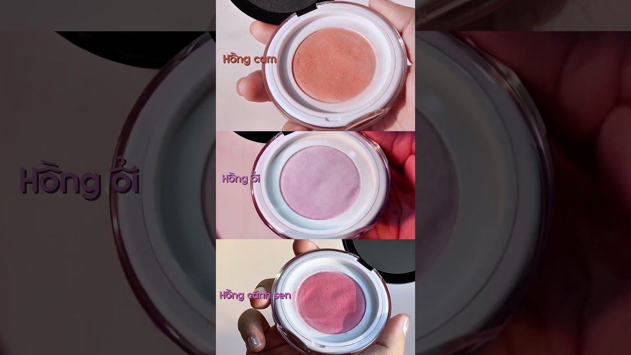 Phấn Má Hồng Dạng Bột, Kèm Bông Phấn & Gương Tiện Lợi 5g - Phấn Nụ Hoàng Cung