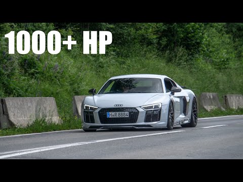 1000+ HP Audi R8 V10 TWIN TURBO - Crazy Accelerations!