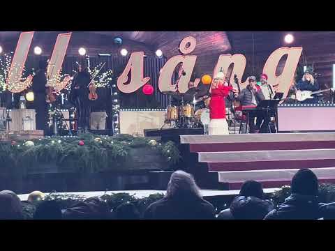 JUL-ALLSÅNG PÅ SKANSEN (genrep) Pernilla Wahlgren pratar. Tisdag 16 december 2025