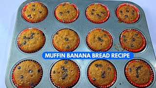 How to bake Muffin Banana Bread | Banana muffin recipe