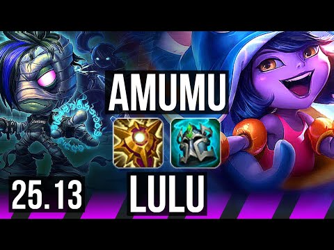 AMUMU & Samira vs LULU & Ezreal (SUP) | 4/3/18 | KR Master | 25.13