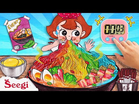 ASMR MUKBANG Giant Samyang Spicy Noodle Ramen & Hot Dog & Cheese Pizza & Tteokbokki