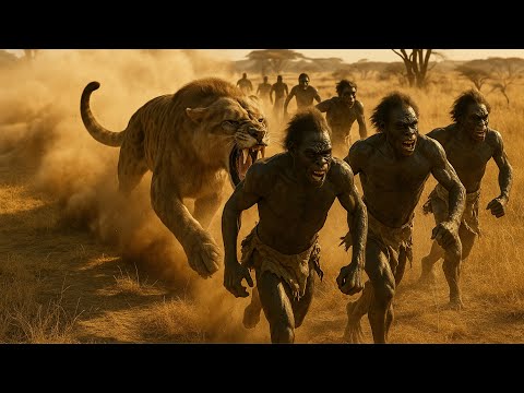 Life 2.5 Million Years Ago: When Giant Saber-Tooth Cat Hunted Early Hominins | Prehistoric Survival