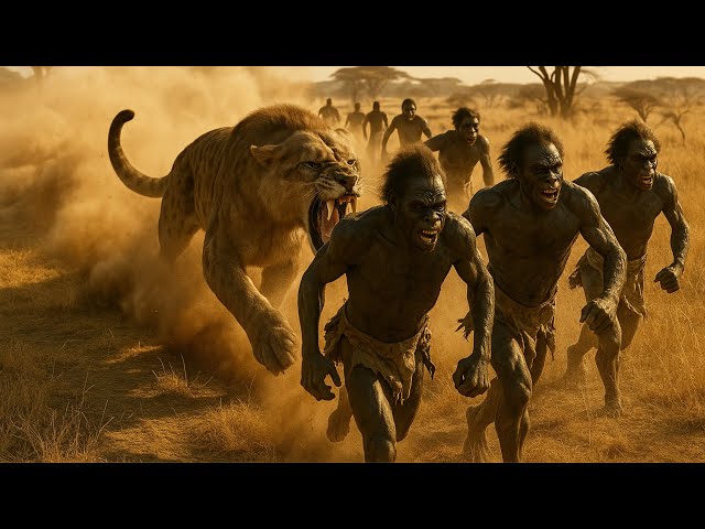 Life 2.5 Million Years Ago: When Giant Saber-Tooth Cat Hunted Early Hominins | Prehistoric Survival SDDEFAULT Thumbnail