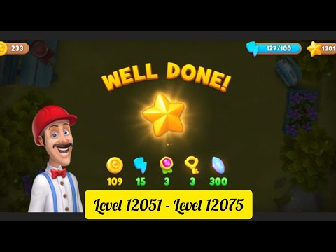 Gardenscapes ( Level 12051 - Level 12075 ) - All Puzzles - Gameplay PART - 530