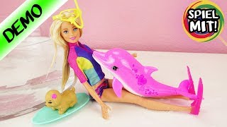 Barbie Dolphin Magic | Süßes Hündchen & Delphin | Barbie kann schnorcheln mit Farbwechsel Oberteil
