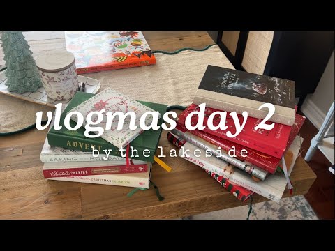 vlogmas day 2 | Cast on Day and Christmas Cookbooks
