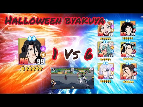 Halloween Byakuya 1v6, can he do it? Arena battle bleach immortal/eternal soul