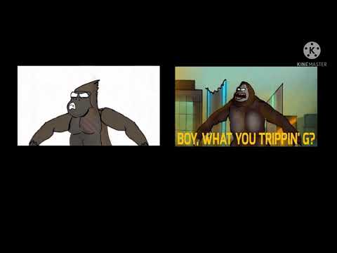 Godzilla vs monkey boy comparison's