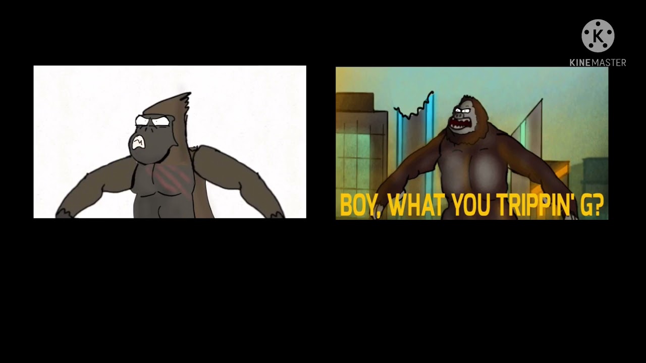 Godzilla vs monkey boy comparison's