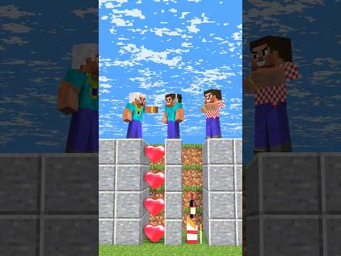 NS Minecraft Animation - Do you choose family or friends ? #shorts #minecraft #herobrine #family #friends