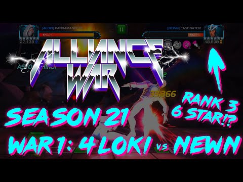 Alliance War: 4L0ki vs NewN // Season 21 - War 1 // Marvel Contest of Champions