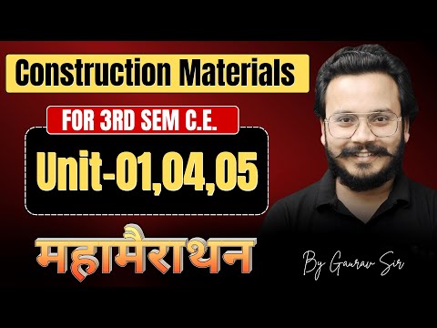 Construction Materials | Unit-01,04,05 | G6 Batch | BTEUP 2025