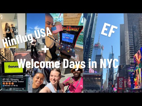 Hinflug in die USA + Welcome days mit EF🇩🇪🇺🇸 | jettegoesusa
