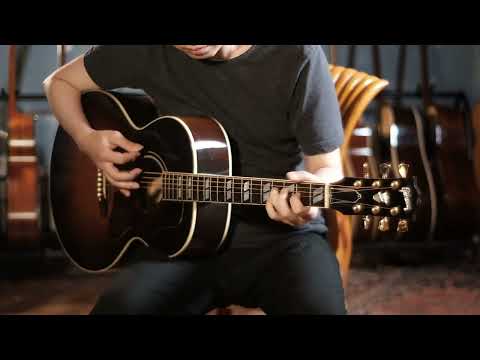 Gibson J-185 Original Acoustic Electric like J-200 Vintage Sunburst image 14